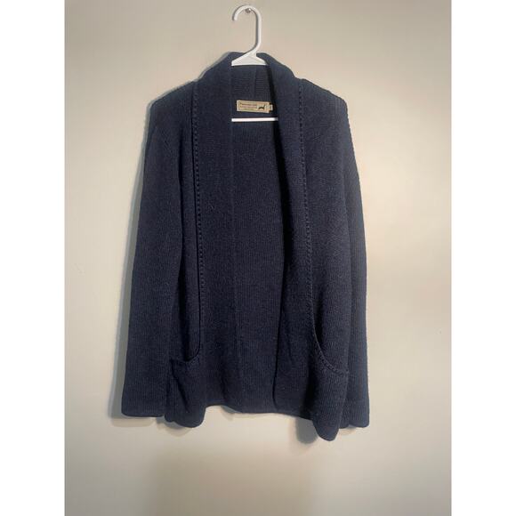 Peruvian Link Blue Alpaca Knit Open Front Cardigan One Size Fits Most - Picture 1 of 10